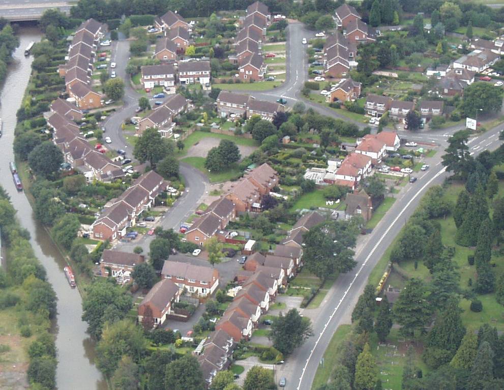 {aerial shot of house}